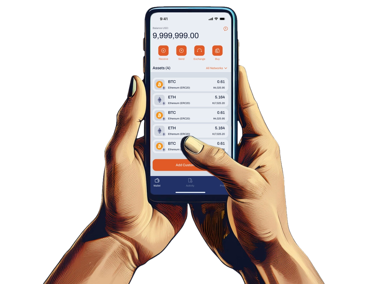 Manos soteniendo un teléfono celular, con aplicación de Mundo abierta, mostrando la pantalla principal.